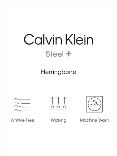 Vista 4 de Camisa de vestir para hombre de Calvin Klein, ajustada, sarga sin necesidad de planchado.