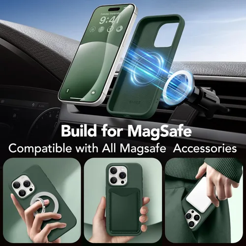 Vista 790 de GONEZ Funda magnética para iPhone 14, compatible con Magsafe, con protector de pantalla + protector de cámara, forro de microfibra antiarañazos