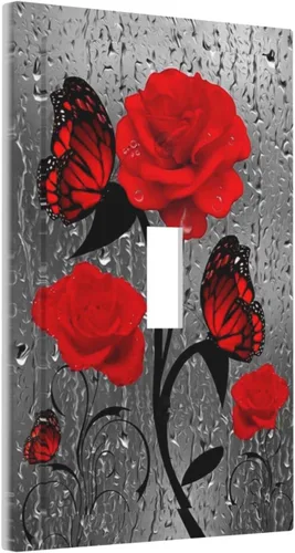 Vista 42 de Placa de Interruptor de Luz Azul de 1 Gang, Placa de Pared Decorativa de Palanca Individual, Cubierta de Placa de Pared de Palanca, Placa Frontal