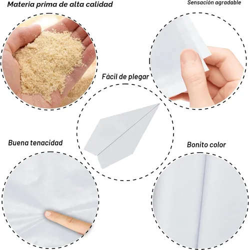 Vista 5 de Jkopsnr 100 hojas de papel de seda blanco de 20 x 14 pulgadas, papel de seda para bolsas de regalo, papel de seda a granel para manualidades