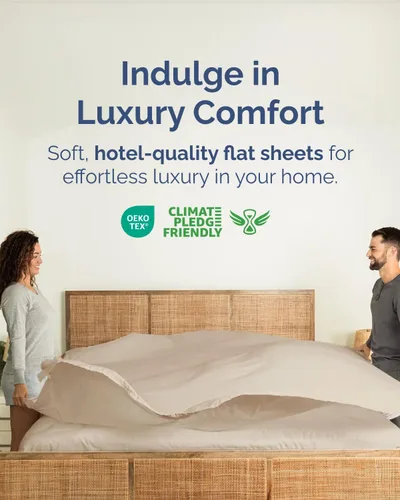 Vista 32 de Sábana encimera de bolsillo profundo, más suave que el algodón egipcio, 1 sábana encimera para colchón tamaño Queen