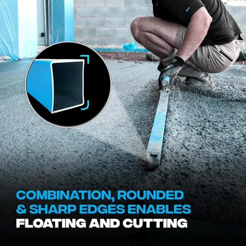 Vista 5 de OX TOOLS Serie Pro Nivel de concreto de 48 pulgadas con vial nivelador Aleación estructural resistente Mango ergonómico Ligero y reversible