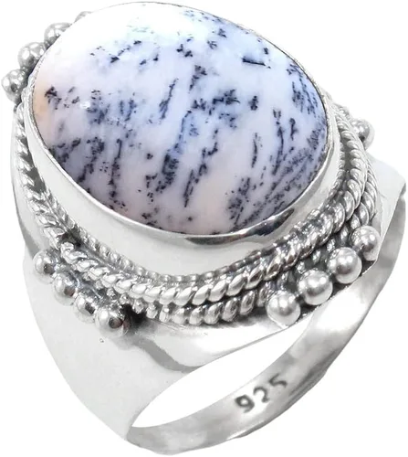 Vista 24 de Anillo de plata de ley 925 para anillo de piedras preciosas naturales unisex, anillo de plata esterlina, anillo de moda con múltiples piedras