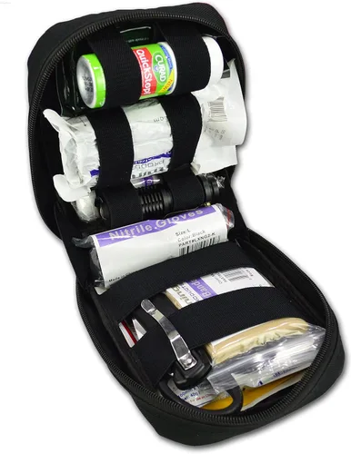 Vista 3 de Kit de primeros auxilios individual para control de trauma y sangrado Lightning X con bolsa táctica Molle IFAK