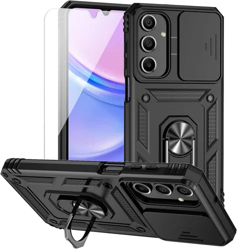 Vista 15 de Funda para Samsung Galaxy A16 5G con cubierta para lente de cámara, protector de pantalla HD, doble capa de grado militar, probada contra caídas