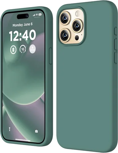 Vista 23 de Compatible con iPhone 15 Pro Max Case, Funda de Silicona Líquida, Funda Protectora de Cuerpo Completo a Prueba de Golpes Delgada y Fina