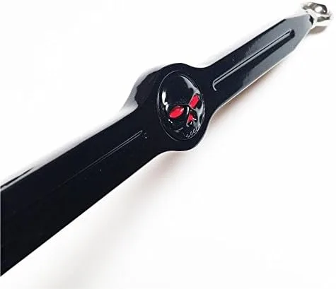 XKH - Enlace de cambio de marchas de calavera para motocicleta compatible con Harley Heritage Softail Nostalgia FLSTN Night Train EFI FXSTBI Negro