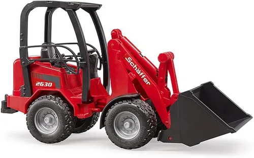 Vista 3 de Bruder 02190 Schaeffer Compact Frontloader 2630 Tractor para granja realista y construcción juego de simulación