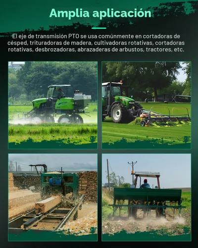 Vista 6 de SCITOO Eje de transmisión PTO amarillo de 27.5"-40.55", eje de transmisión PTO de 1-3/8" con 6 estrías en ambos extremos, eje de transmisión PTO