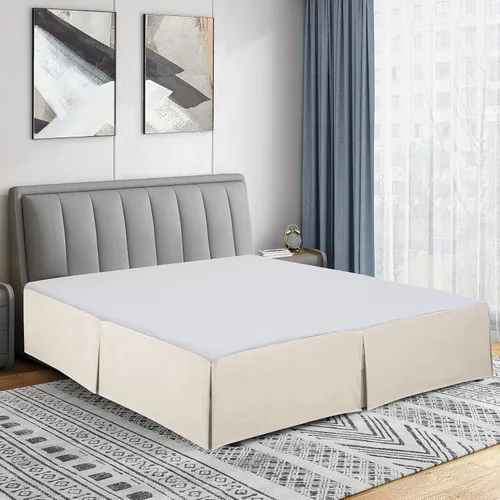 Vista 8 de Cathay Home Falda de cama plisada de microfibra de doble cepillado de fácil ajuste, ultra suave, resistente a la decoloración y a las arrugas