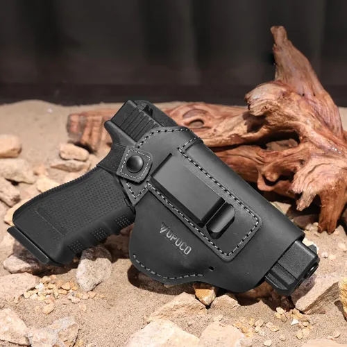 Vista 14 de IWB - Funda de cuero para Glock 17/19/42/43X, Taurus G2/G2C/G3C, funda de pistola de transporte oculta para Sig P365 P320 Ruger LCP LC9S Springfield