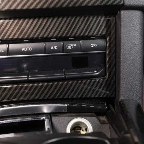 Vista 5 de YIWANG Cubierta del marco del panel del interruptor del aire acondicionado de la consola interior del ABS para Mercedes Benz Clase E W212 2014 2015