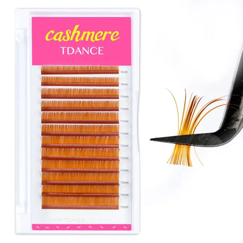 Vista 21 de TDANCE Extensiones de Pestañas de Cachemira Negro Súper Mate Extensiones de Pestañas de Volumen 0.03mm de Grosor Rizo B Extensiones de Pestañas