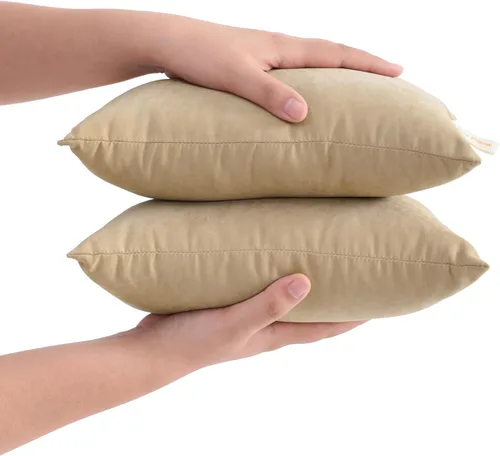 Vista 9 de FLXXIE Tiny Pillow - Mini almohada de microfibra alternativa de plumón de 11 x 7 pulgadas para viajes, mascotas, suave lavable a máquina, almohadas