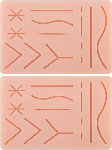 Vista 8 de Ultrassist Almohadilla de práctica de sutura con malla integrada, almohadilla de entrenamiento de sutura de silicona de 3 capas para estudiantes