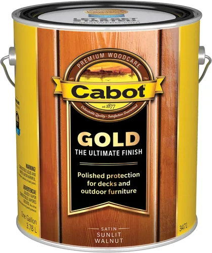 Cabot 3471-07 3471 Acabado de madera de nogal iluminado por el sol, 1 galón, Nuez iluminada por el