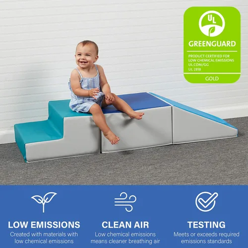 Vista 5 de Factory Direct Partners 11618-CTNV SoftScape - Escalador para niños pequeños, estructura de juego activo para interiores (juego de 3 piezas)