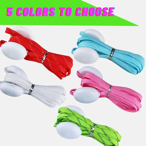Vista 3 de Flammi - Cordones LED de nailon que brillan en la oscuridad para fiestas y patinaje