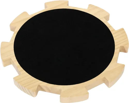 Vista 3 de Exqline Cubo de madera para dominó de tren mexicano con fondo de fieltro Centro de mesa de tren mexicano hecho de pino superior