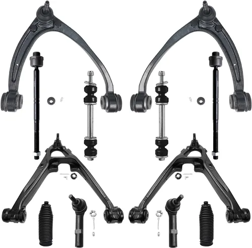 Vista 54 de Detroit Axle – 12 brazos de control superiores e inferiores delanteros con rótulas, barras de unión exteriores e interiores con topes, barras