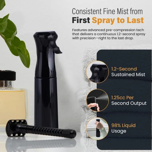 Vista 3 de VIGOR PATH Botella de spray continuo para el cabello – Mister de niebla fina para peinar el cabello, limpieza, plantas, mascotas, barberos, salones