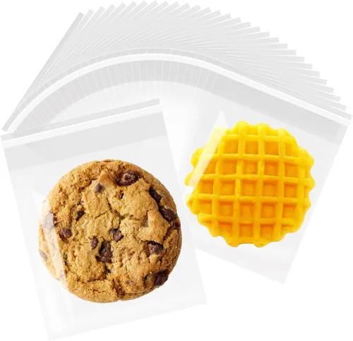 Vista 18 de Bolsas de celofán de 2 x 3 pulgadas, bolsas de celofán transparentes autoadhesivas de plástico resellable, bolsa de plástico de celofán para aretes