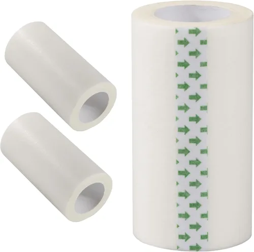 Vista 5 de Vakly Cinta médica de papel de 3 pulgadas x 10 yardas (3 rollos) - Cinta adhesiva microporosa transpirable de primeros auxilios, vendaje