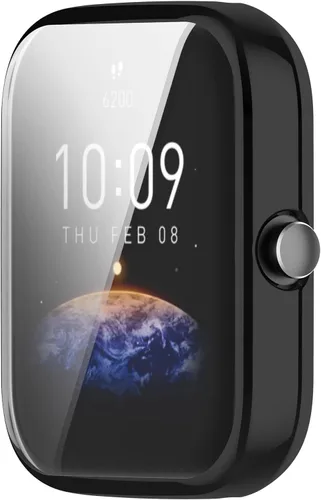 Compatible con Amazfit Bip 3, protector de pantalla ultra delgado y suave, accesorios de protección de cubierta completa