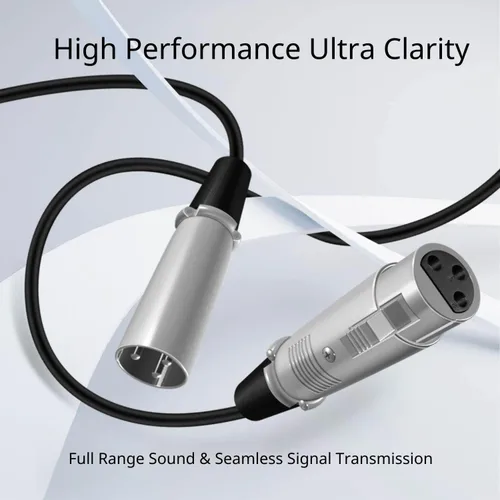 Vista 2 de TNP XLR - Cable de micrófono XLR de 3 pines macho a hembra, conector de audio de cable de micrófono equilibrado, convertidor de adaptador
