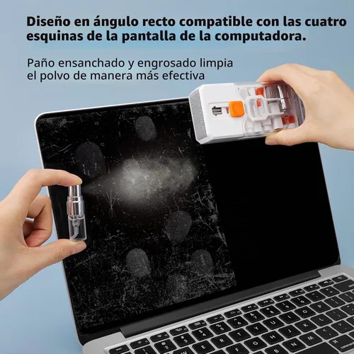 Vista 6 de Ordilend Kit de limpieza de teclado, limpiador de laptop, kit de limpieza de cámara de computadora todo en uno, herramienta de cepillo, limpiador