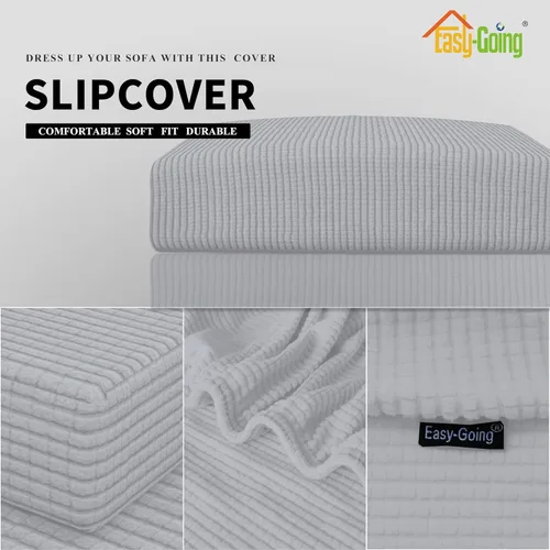 Vista 15 de Easy-Going - Funda elástica individual para silla, sofá, protector de muebles, funda deslizante - Suave flexibilidad con parte inferior elástica