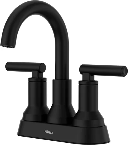 Vista 22 de Pfister Capistrano LF048CSOBG - Grifo para lavabo de baño, centro de 4 pulgadas, 2 asas, 3 agujeros, certificado NSF, acabado dorado cepillado