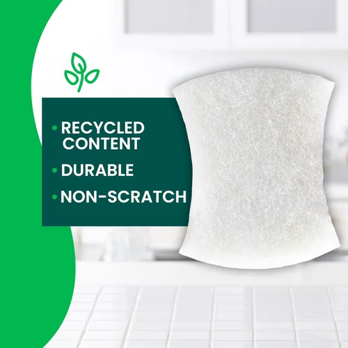Vista 3 de Scotch-Brite Greener Clean - Esponja antiarañazos para limpieza, esponja para lavar platos, limpieza de cocina, rendimiento superior y fabricada