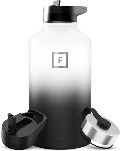 Vista 34 de IRON °FLASK Frasco de hidratación para acampar y senderismo con boquilla, botella de agua deportiva de acero inoxidable aislada de boca ancha, Aurora