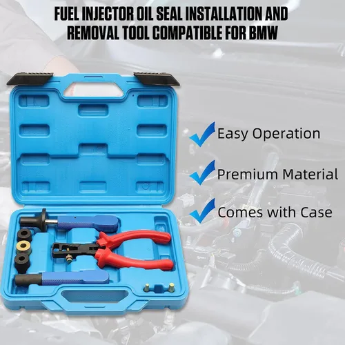 Vista 5 de Herramienta de instalación y extracción de inyector de combustible, kit de herramientas de instalación de extracción de sellos de aceite compatible