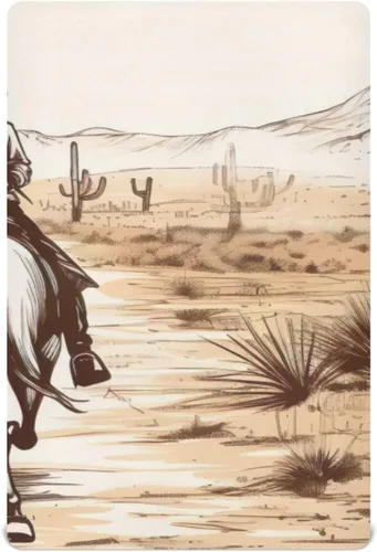 Vista 2 de Fitted Crib Sheets Western Cowboy Desert Mini Crib Sheets for Boy & Girl Toddler Mattress Sheets Playard Sheet 21216649