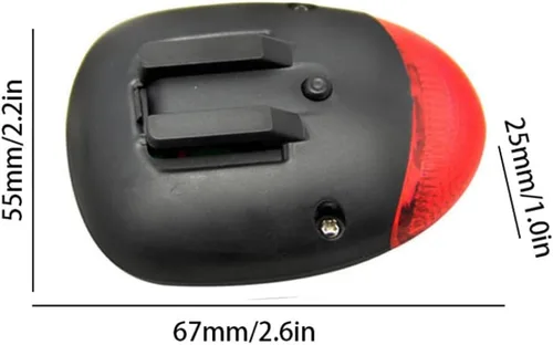 Vista 5 de Luz trasera solar de la bici Energía solar LED Luz trasera de la bici Advertencia