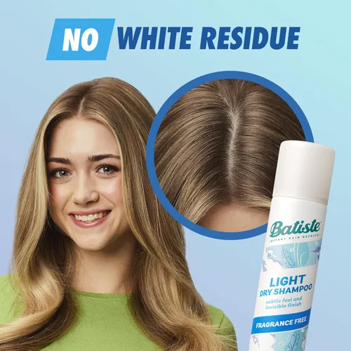 Vista 4 de Batiste Champú seco ligero sin fragancia, absorbe aceite y grasa, 3.81 onzas