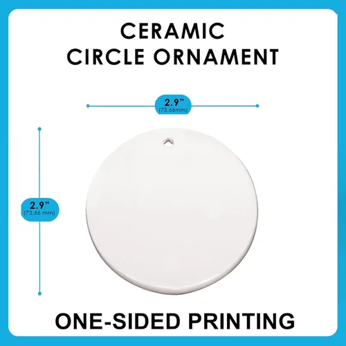 Vista 4 de Personalized Name American Bully Red Brown Christmas Tree Ornaments Circle Ceramic Decorations Gifts for Dog Lovers Owners