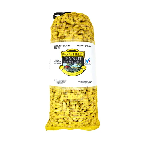 Wakefield - Cacahuetes Virginia prémium para ardillas, arrendajos azules y vida silvestre, bolsa de 6 libras, recogidos a mano, crudos, sin sal, con