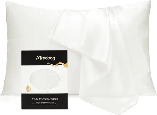 Vista 10 de Funda de almohada 100% seda de morera para cabello y piel, doble cara 19 Momme seda pura funda de almohada con cremallera oculta y caja de regalo