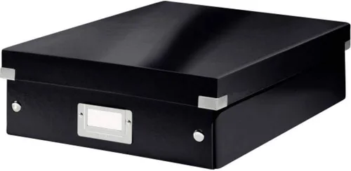Leitz Caja de almacenamiento A5, gama Click and Store 60430001 - Pequeña caja organizadora negra A4 Negro