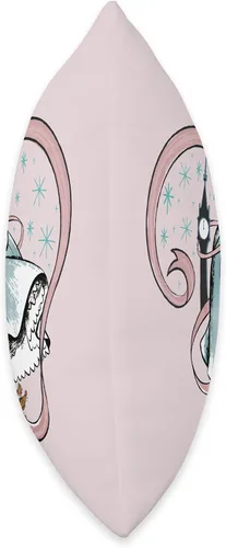 Vista 2 de Disney Princess Cenicienta - Almohada con corazón rosa, 18 x 18 pulgadas, multicolor