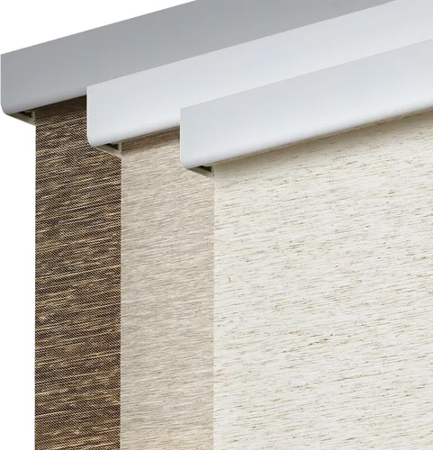 Persilux Persianas enrollables con filtro de luz para ventanas de interior, tejido natural, protección UV, sin cordones, persianas para puertas Crema