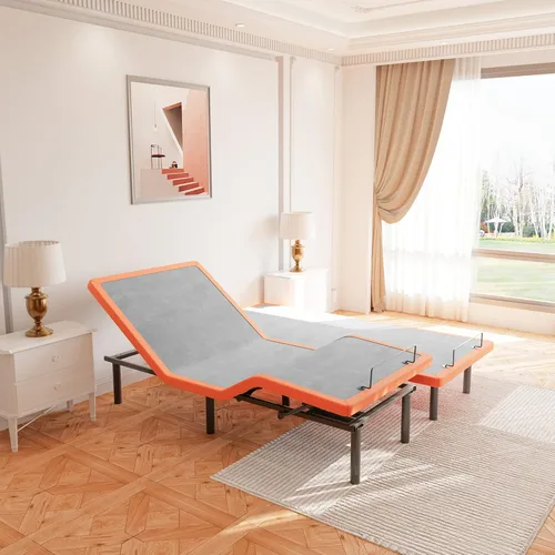 Vista 29 de ESHINE Base de cama ajustable Queen con colchón de 12 pulgadas, espuma viscoelástica híbrida (mediana), control remoto inalámbrico, instalación en 5