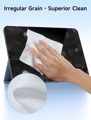 Vista 3 de JSAUX Paquete de 50 paños de limpieza desechables de microfibra (6 x 6 pulgadas), paño de limpieza de lentes, paño limpiador de vidrios – Seguro