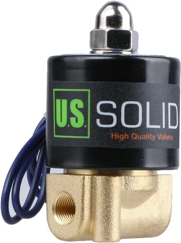 Vista 10 de NPT válvula solenoide eléctrica de metal de 1/4 pulgadas, 12VDC normalmente cerrada VITON (rosca de tubería estándar EE. UU.). Metal macizo