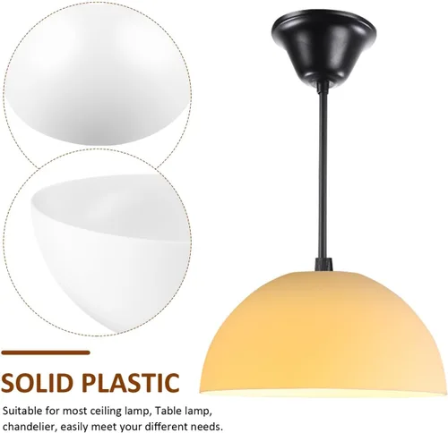 Vista 2 de Yardwe 4 piezas de repuesto de pantalla de lámpara de plástico, pantalla de pie de 10 pulgadas, cuenco blanco para lámpara de pie LED antorcha