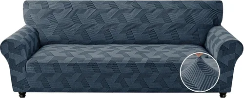 Vista 46 de JIVINER - Juego de 2 fundas elásticas para sillas de comedor, fundas geométricas de jacquard para sillas de comedor, fundas lavables para sillas